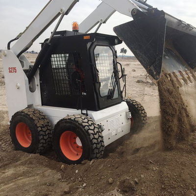 275F 55KW 0.7 টন কমপ্যাক্ট স্কিড স্টিয়ার লোডার 0.53M3 পাওয়ার ট্রান্সমিশন সিস্টেমের সাথে